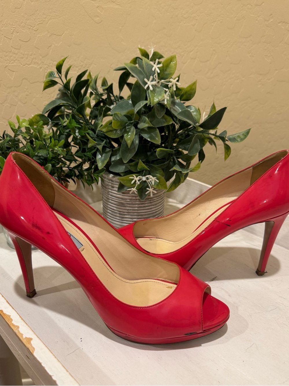 Prada Hot Pink Patent heels